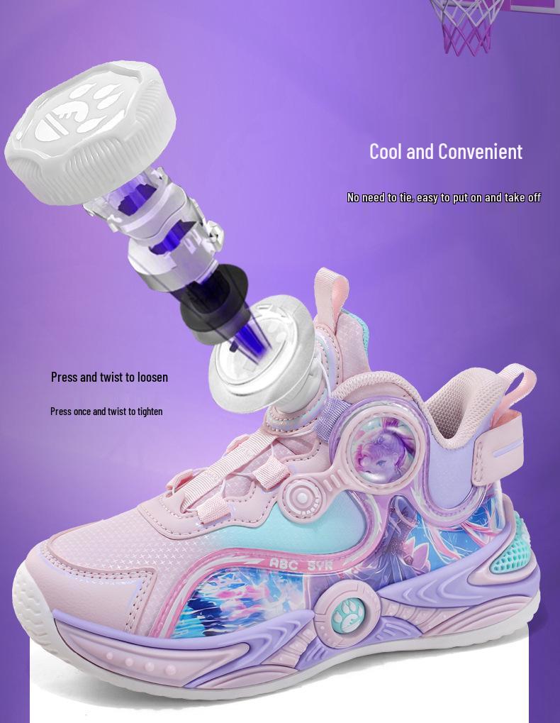 Girls' Basketball & Running Shoes - Non-slip, Shock-Absorbing, Trendy Autumn Trainers