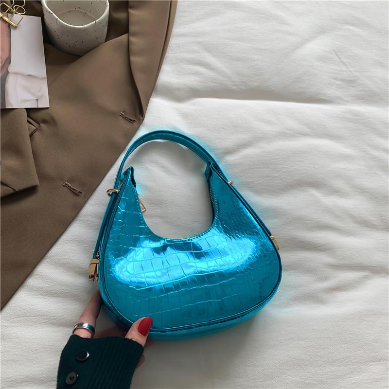 Trendy Chic Minimalist Hobo Bag For Women 2023 Fashionable Pink Blue Shoulder Bag