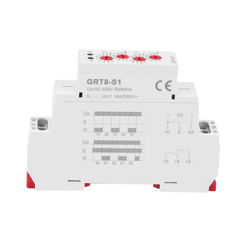 

Power Off Signal Delay Time Relay GRT8-B1 Off Signal Relay Time Adjustable 12-24-B61B білий
