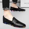 Fashion Mens Genuine Leather Shoes Elegant Slip-On Shoe Vintage Casual Shoes Men Classic Lightweight Male Loafers Driving Flats
