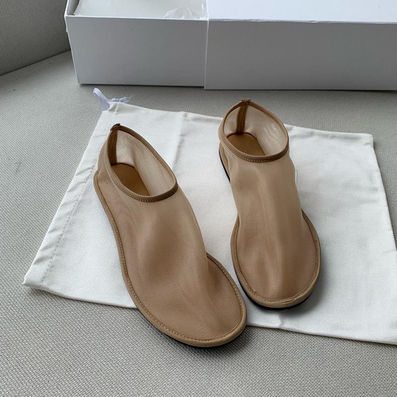 

Весенне-летние дышащие сетчатые туфли-феи, женские удобные нишевые легкие туфли-лодочки, туфли бабушки 35 абрикосовый