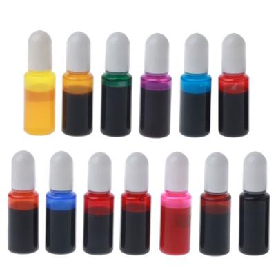 Ensemble d'encres à base d'alcool, 13 couleurs, encres de dessin, résine époxy, pigment liquide diffus, résine époxy, colorant de peinture, 10ml, artisanat d'art