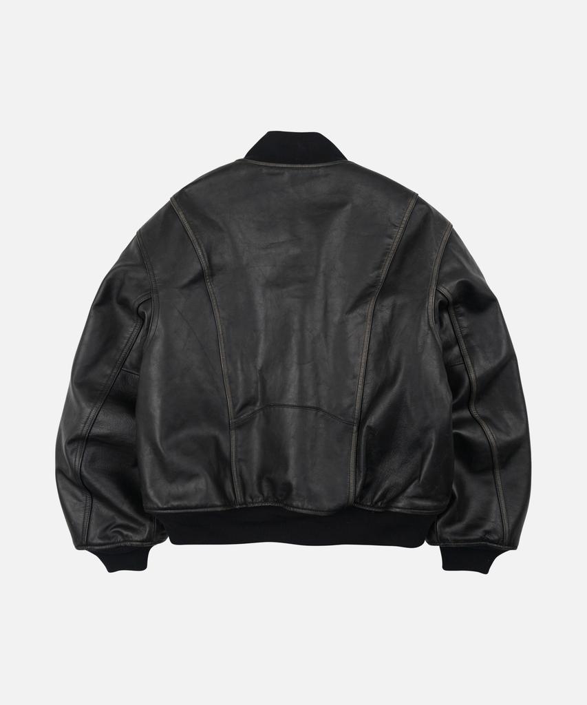 FRIZMWORKS Patina Cowhide Tanker Jacket _ Washed Black