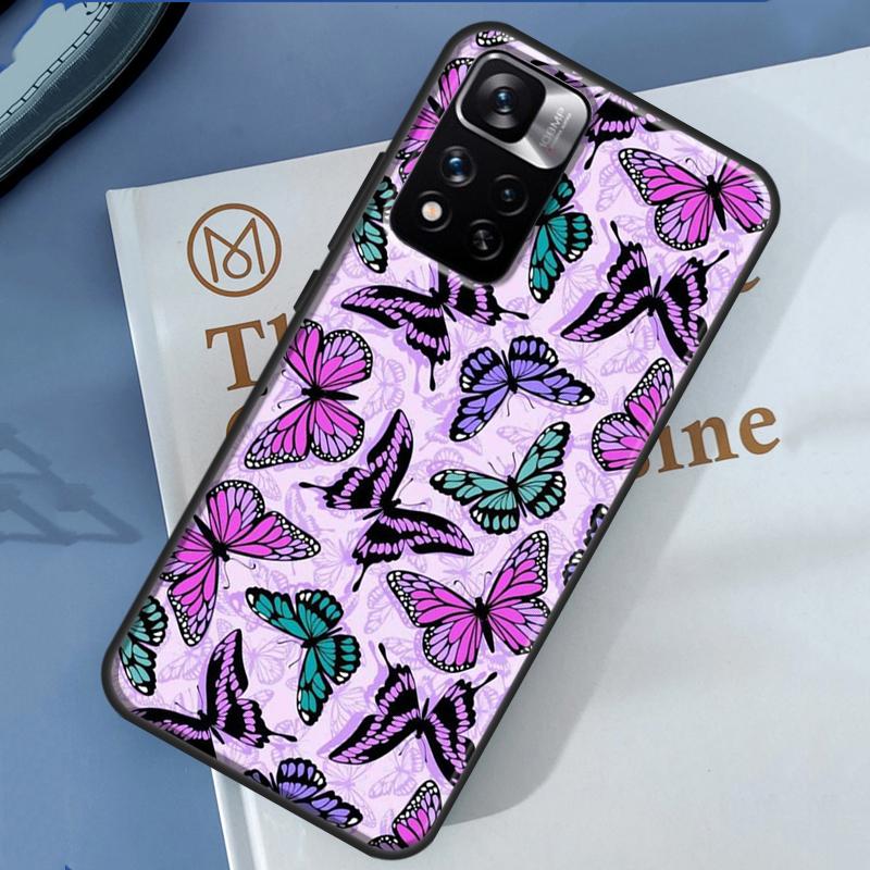 Luxury Butterfly Case For Xiaomi Redmi Note 13 12 11 9 10 14 Pro 9S 10S 11S 12S Redmi 14C 10C 12C 13C Cover