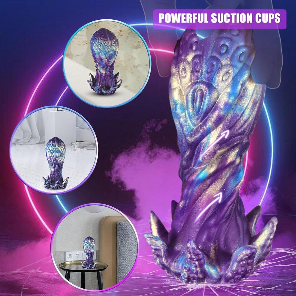 Dilatator Anal Extra Mare din Silicon în Formă de Caracatiță pentru Bărbați și Femei - Produs SM Moale pentru Adulți