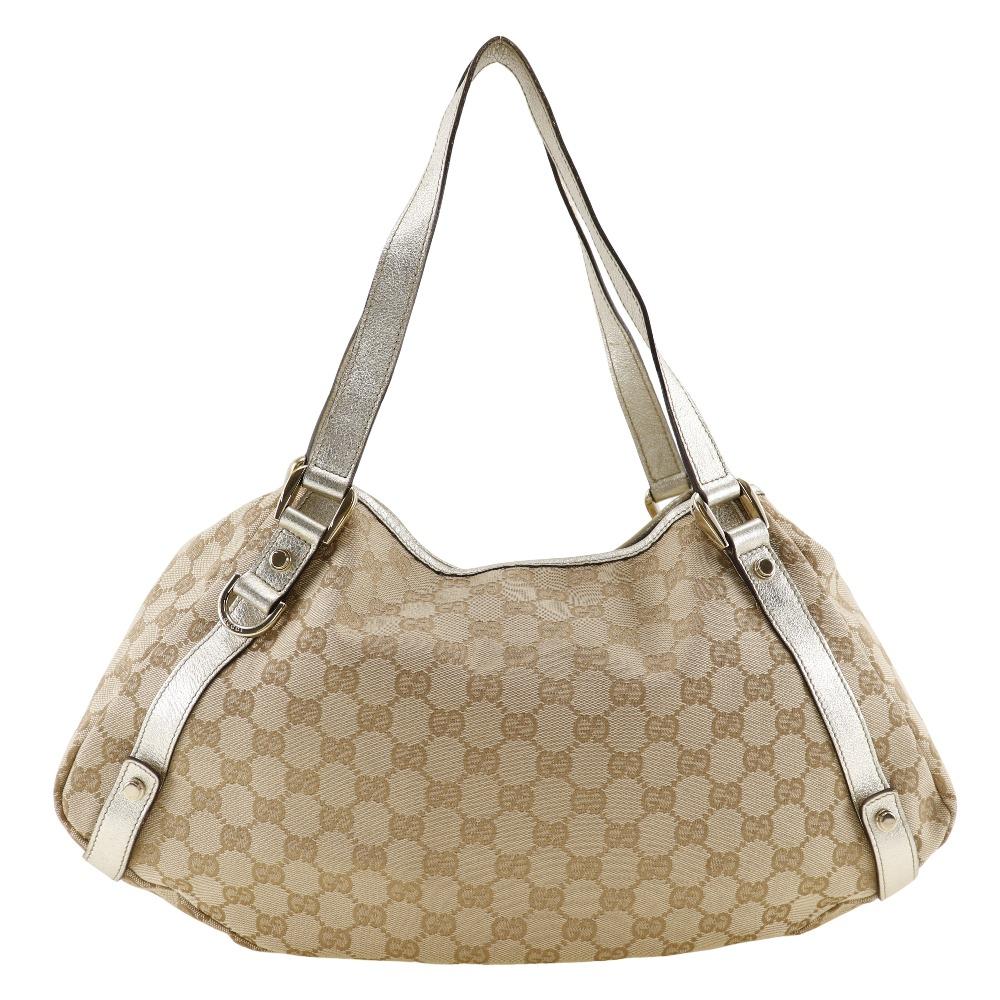 

GUCCI Tote Bag 130736 beige GG canvas Women Used