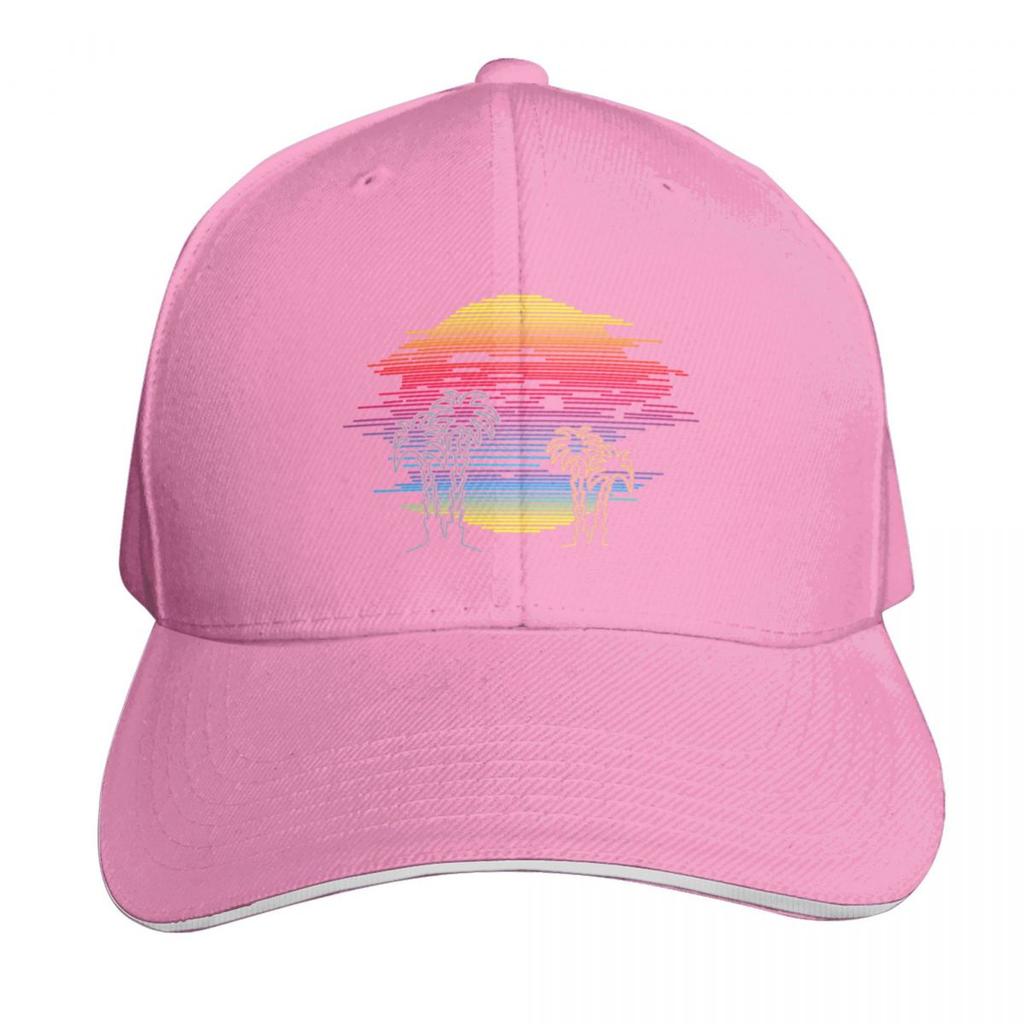 Minimal summer sunrise Baseball Cap fishing caps Unisex Fishing cap Trucker Cap custom Hat Unisex Womens