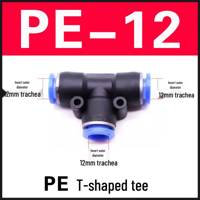 Fitinguri pneumatice cu conectare rapidă: Tub PU Aer Drept, PV Tip L, PE Tip T, PY Tip Y