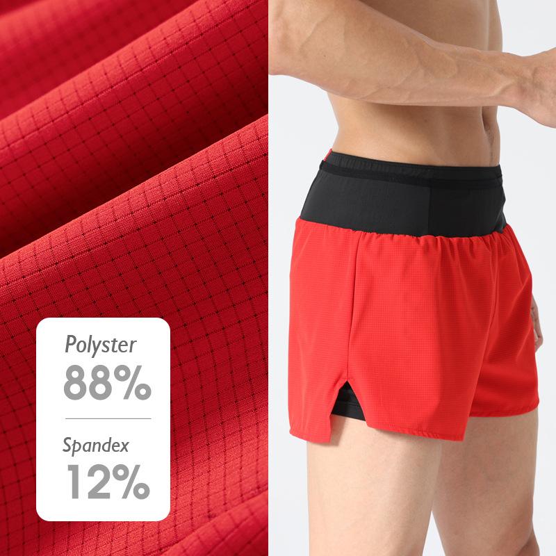 Muži Ženy Quick Dry Marathon Běžecké šortky Lehký trénink Athletic Fitness Sportovní šortky s kapsou v pase Kapsa na telefon