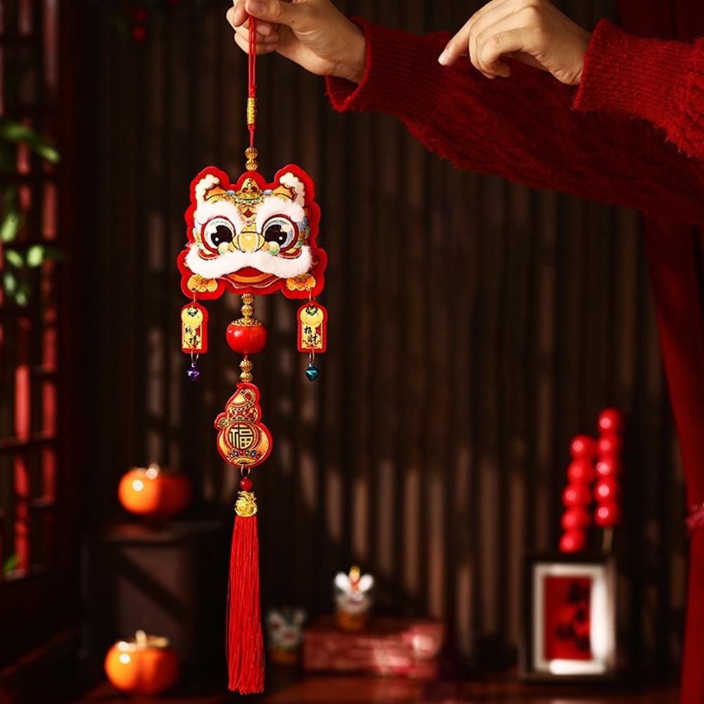New 2026 New Year Pendant Year of the Horse Flower Pendant Red Lucky Entrance Door Decor Festive Atmosphere