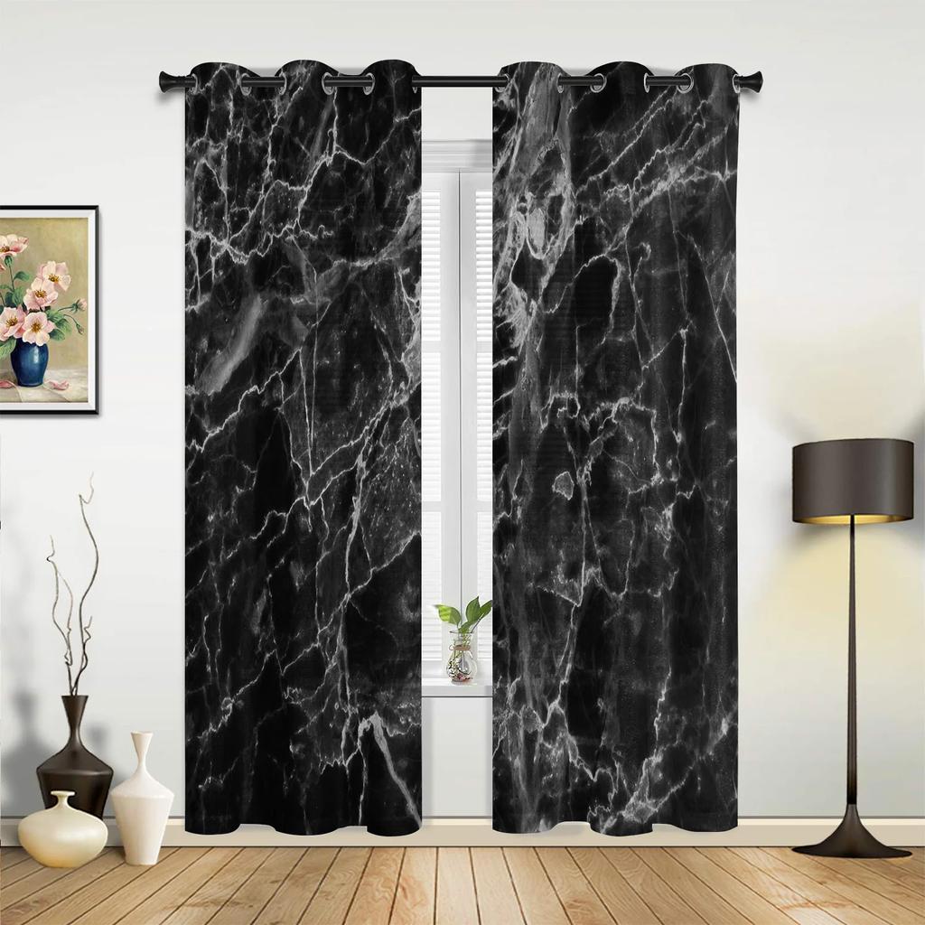 Marmorgardiner för Sovrum Vardagsrum Draperier Kök Barnrum Fönstergardin Modern Heminredning