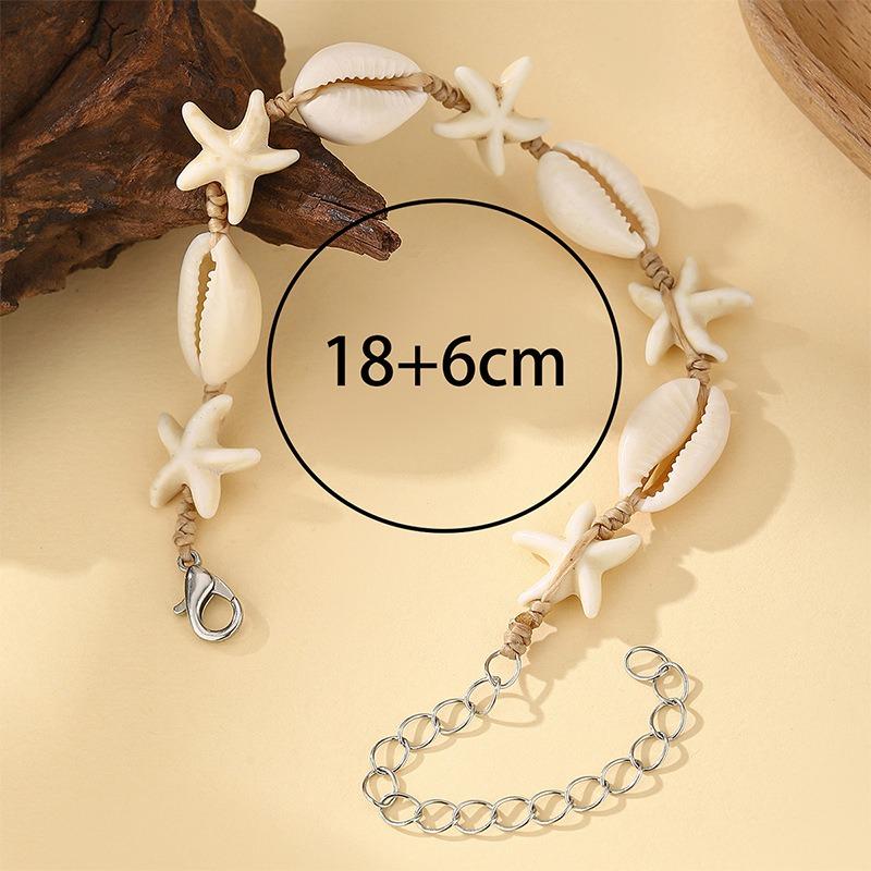 Beach Ocean Wind Hand-woven Starfish Shell Bracelet Niche Simple Fashion Versatile Personalized Bracelet