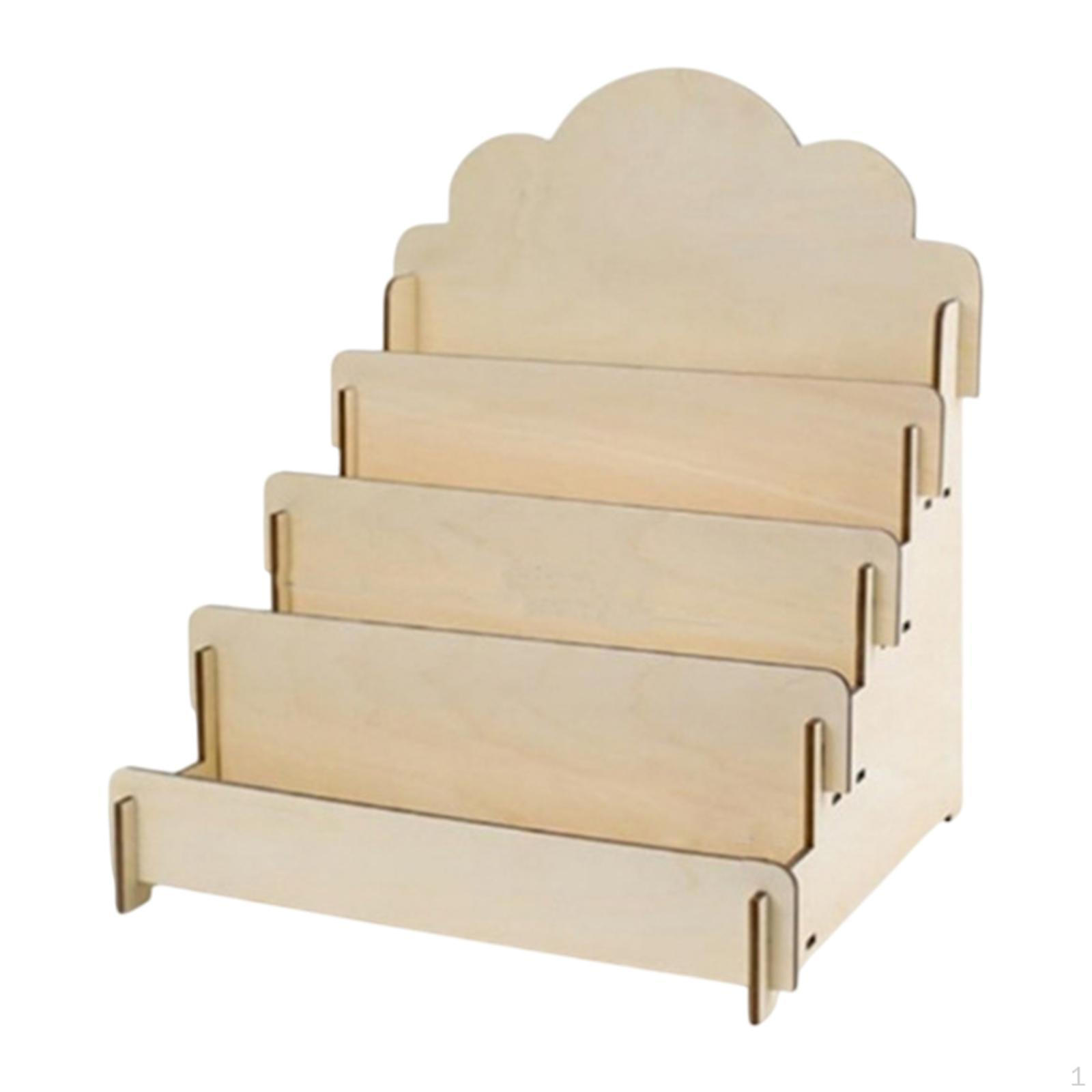 

Подставка для поздравительных открыток, 4-х уровневая, легко собираемая стойка для хранения спортивных карточек 30x26.4x35cm