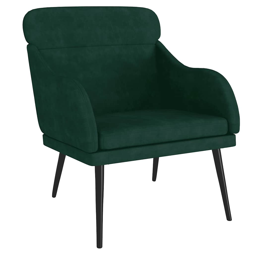 Armchair Dark Green 63x76x80 Cm Velvet