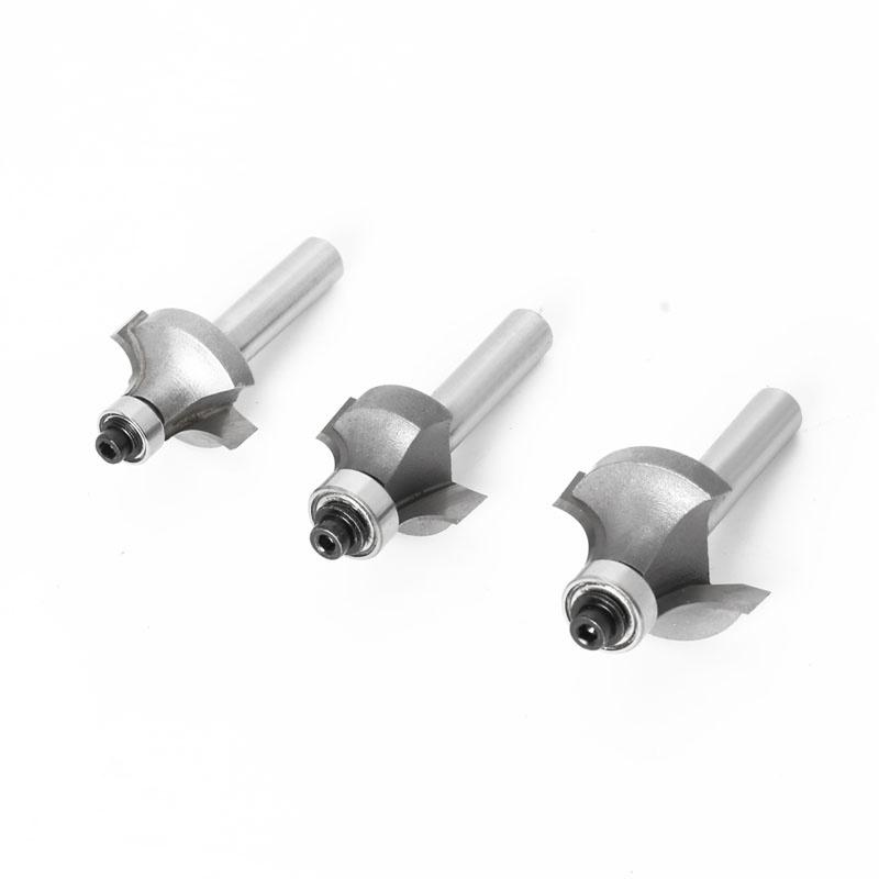 1Pc 8mm Shank Round-Over Router Bits for Wood Woodworking Tool 2 Flute Endmill With Bearing Milling Cutter Corner Round Over Bit
