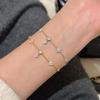 Exquisite Four-Leaf Clover Zircon Bracelet for Women - Sparkling High-End Design