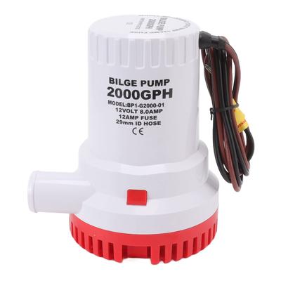 Båtbottenpump 2000 GPH Nedsänkbar Båtbottenpump Lågt Ljud DC Elektrisk