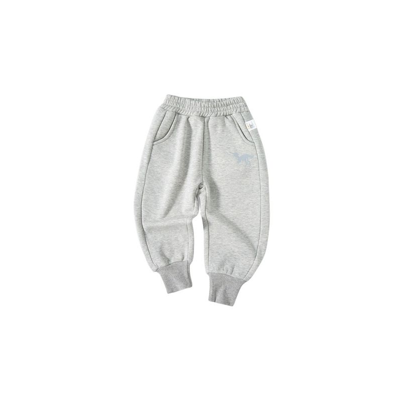 Children's Autumn and Winter Sports Pants for Boys, Fleece-Lined Dinosaur Sweatpants, Polar Fleece Long Pants, Boys' Jogger Pants