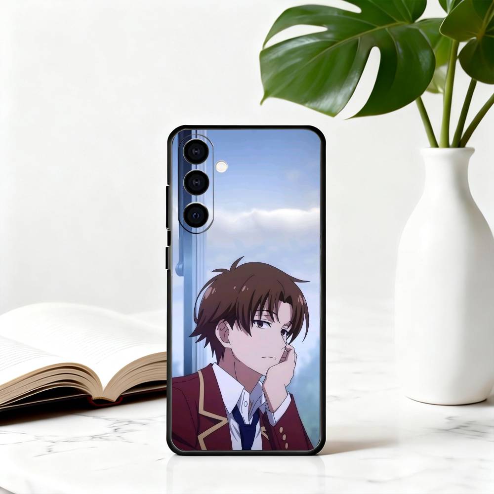 

Classroom K-Kiyotaka Elite A-Ayanokoji Phone Case For Samsung Galaxy A73,A72,A71,A70,A53,A52,A51,Soft Silicone Black Cover Samsung a52