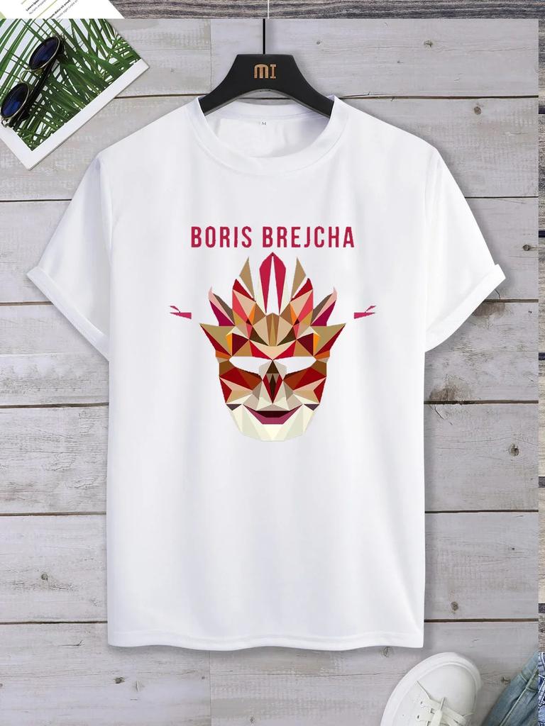 Harajuku Hip-hop Boris Brejcha DJ Maska Cool Krátké Pánské Dámské Tričko Pánské Letní Móda Hipster Y2K Horký Produkt