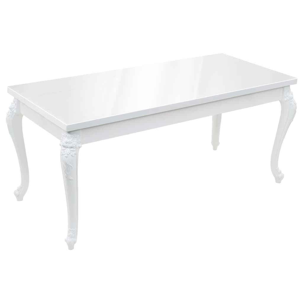 Eettafel 179x89x81 cm Hoogglans Wit