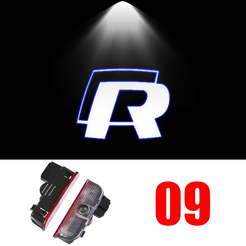BFPQY1 2 For VW Touareg GTI MK6 Golf 5 6 7 Passat B6 B7 B8 B9 Jetta MK7 R LED Car Door Projector Welcome Ghost Shadow Light Accessories