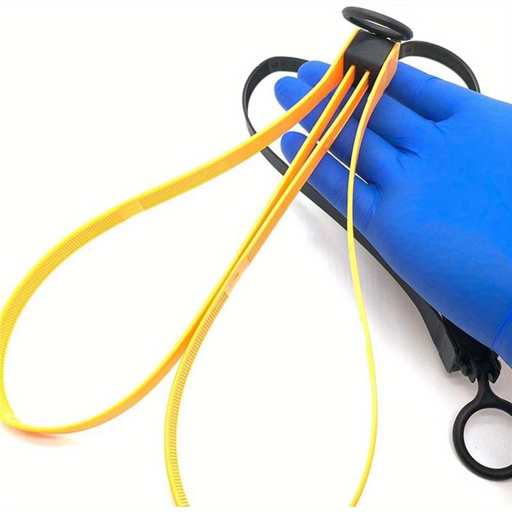 Premium PA Nylon Tactical Restraint Zip Ties - Durable, Versatile Handcuff-Style Zipper Ties In Orange, Yellow, Green