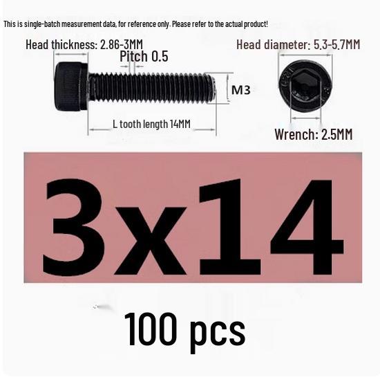 High-Strength Grade 12.9 Internal Hex Head Screws M1.4-M20