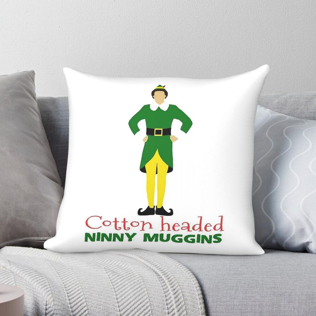 Buddy The Elf Cotton Headed Ninny Muggins Square Pillowcase Polyester Linen Velvet Printed Zip Throw Pillow Home Cushion Case