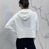 Women's Full Zip Velvet Scuba Hoodie for Yoga and Fitness