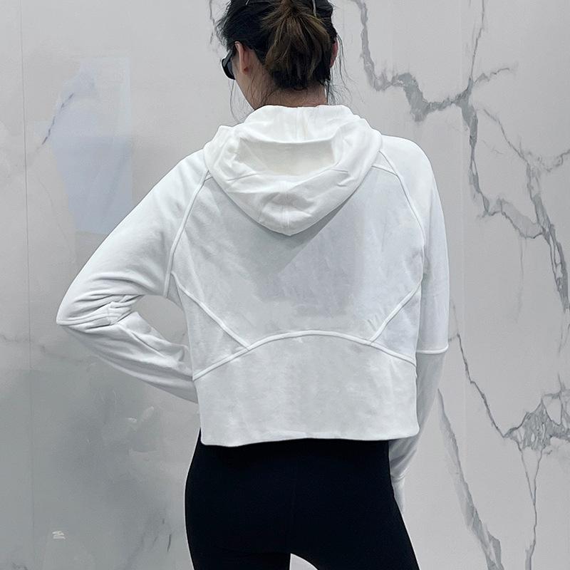 Women's Full Zip Velvet Scuba Hoodie for Yoga and Fitness