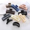Korean-Style Frosted Large Square Claw Clip for Women - High-End Hair Accessory for Shower & Buns