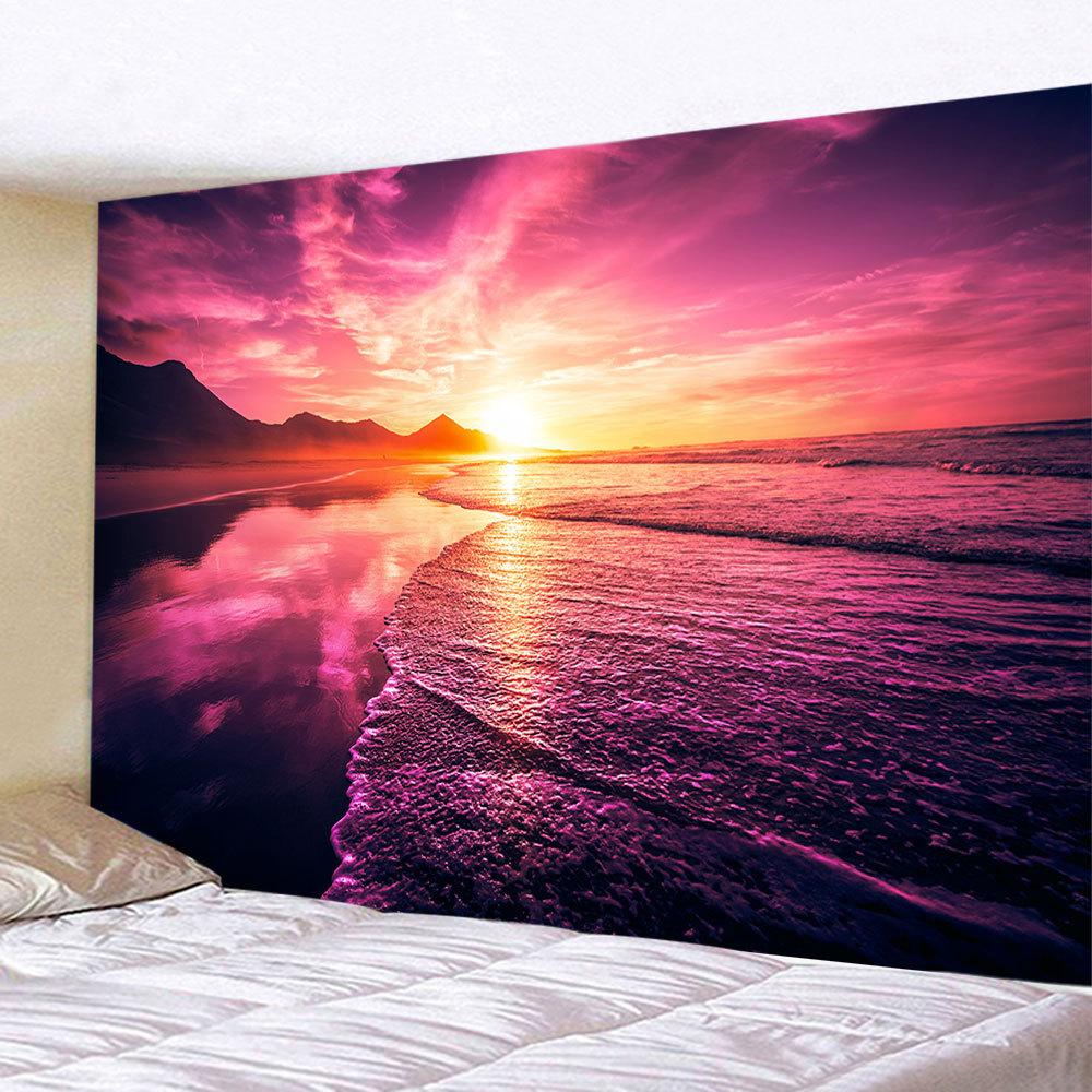 

Природа Захід сонця Ліс Гобелен Мальовнича зелена сосна Пляж Пейзаж Настінний будинок Спальня Кімната Внутрішня прикраса на вулиці 230x180cm