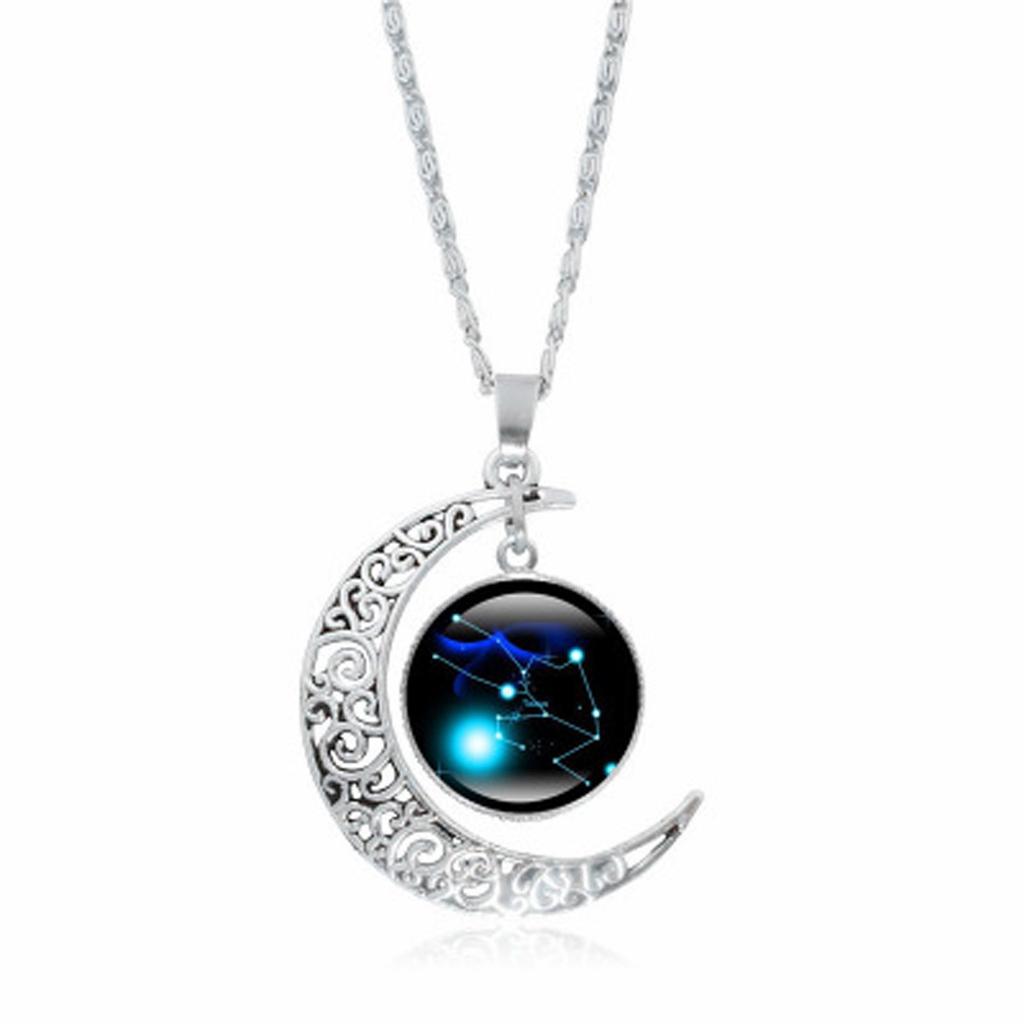 12 Constellation Moon Necklace GiftS for Mom Present for Women Her Girls