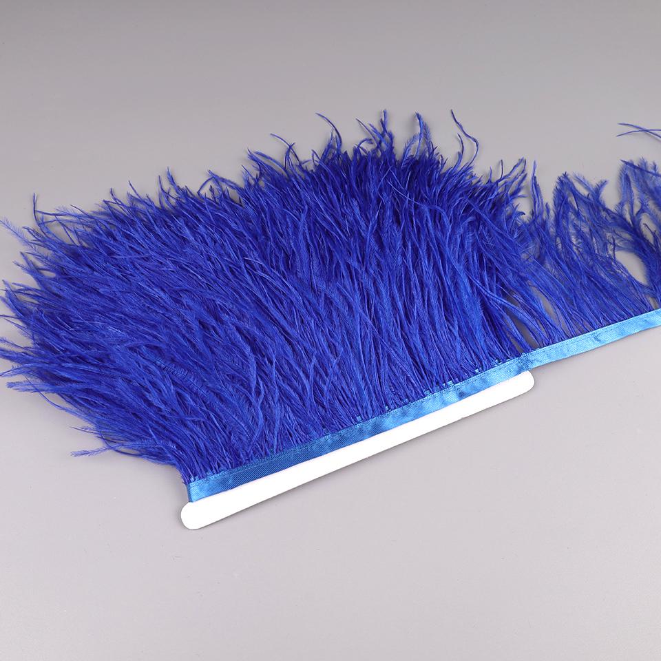 Feather10-15cm Ostrich Feathers Trim Plumes Ribbon Selvage For DIY Wedding Dress Decoration Handiwork Crafts Accessories