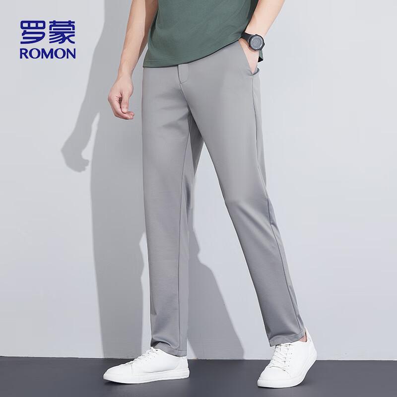 ROMON Men's Spring Summer Casual Straight-Leg Pants