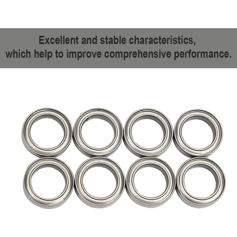 8pcs 10x15x4mm Ball Bearings Fit for HPI WR8 B021 ST MT RC Car Spare Parts AccessorySilver B030