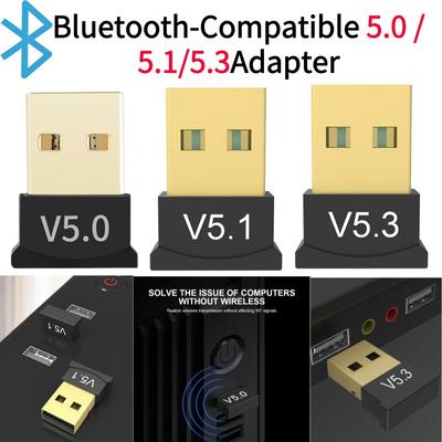 Drahtloser USB Bluetooth 5.3/5.1/5.0 Adapter Dongle Adapter Unterstützung Computer Laptop Für Windows 7/8/8.1/10/11/Vista/XP Sender