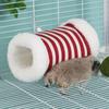 Warm Hamster Plush Tunnel Super Soft Pet Play Tunnel Pet Sleeping Bed Pet Cage Nest  for Pet Cage