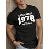 European Sizes ESTABLISHED 1978 AGED To PERFECTION Men's Short Sleeve T-shirt Summer T-shirt Top