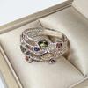 Anello Colorato Linea a Doppio Strato Zircone Anello Semplice Anelli Per Donne anello di fidanzamento matrimonio Gioiello Regalo Amore