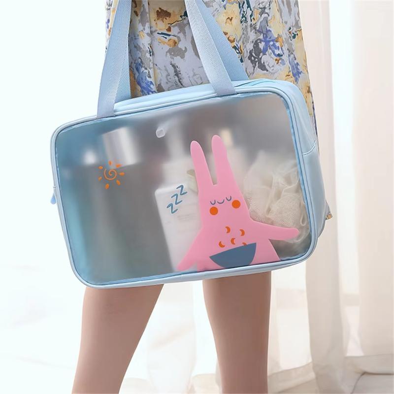 Waterproof Clear Cartoon Cosmetic Bag Storage Box Laundry Bag Travel Toiletries Storage Organizer