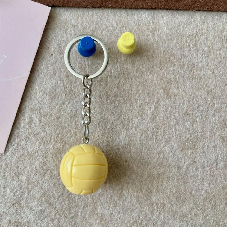 Unique Sports Keychain Resin Football Basketball Volleyball Charm Creative Decoration Gift For Coaches Players Fan