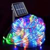 Solar LED String Light 50/100/200/300 LED Tube Rope String Lights With 8 Modes Outdoor Waterproof For Christmas Home Garden Walkway Dceor