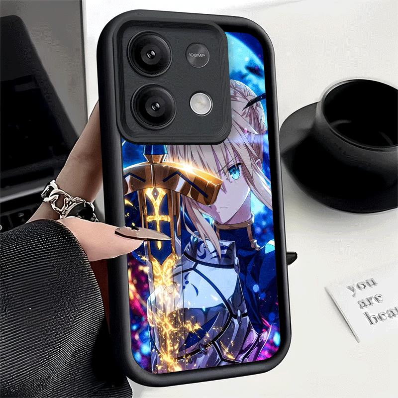 Fate Zero Stay Night Saber Soft Phone Case for Xiaomi Redmi Note 15 14 13 12 11 Pro Plus 10S 11S 4G 11T 5G Shell Silicone Funda