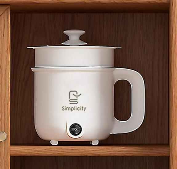 Olla Eléctrica Multifuncional: Olla Caliente, Vaporera, Sartén y Mini Olla Calefactora Inteligente para Dormitorio y Uso Doméstico