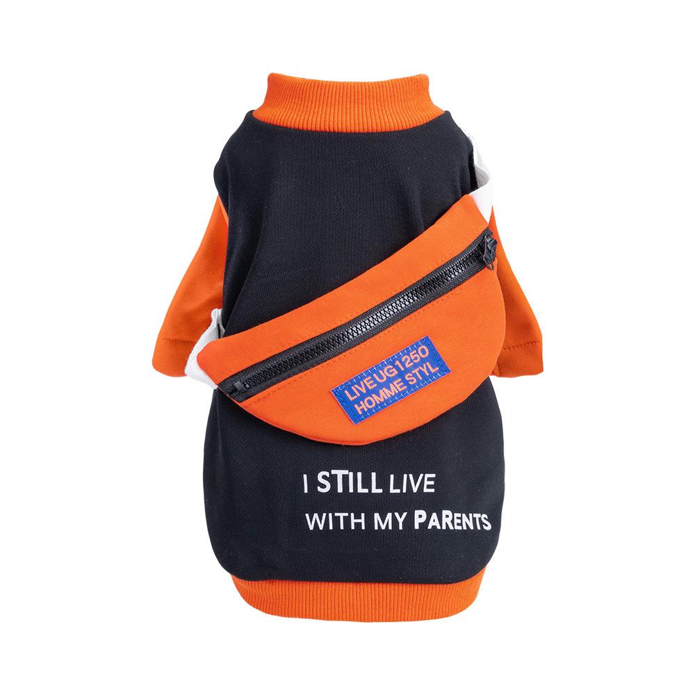 

Сезонная одежда для домашних животных Двуногий свитер Съемная школьная сумка Свитер для маленьких собак 2XL чёрный