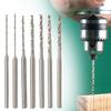 7pcs 2.35mm Shank Drill Bit 0.8 1.0 1.2 1.4 1.6 1.8 2.0mm For Jewelry Wood Plastic Rubber Model Drilling Hole Power Tool