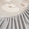 French Rabbit Fur Double-Layer Lace Fitted Sheet Bed Skirt 3-Piece Set