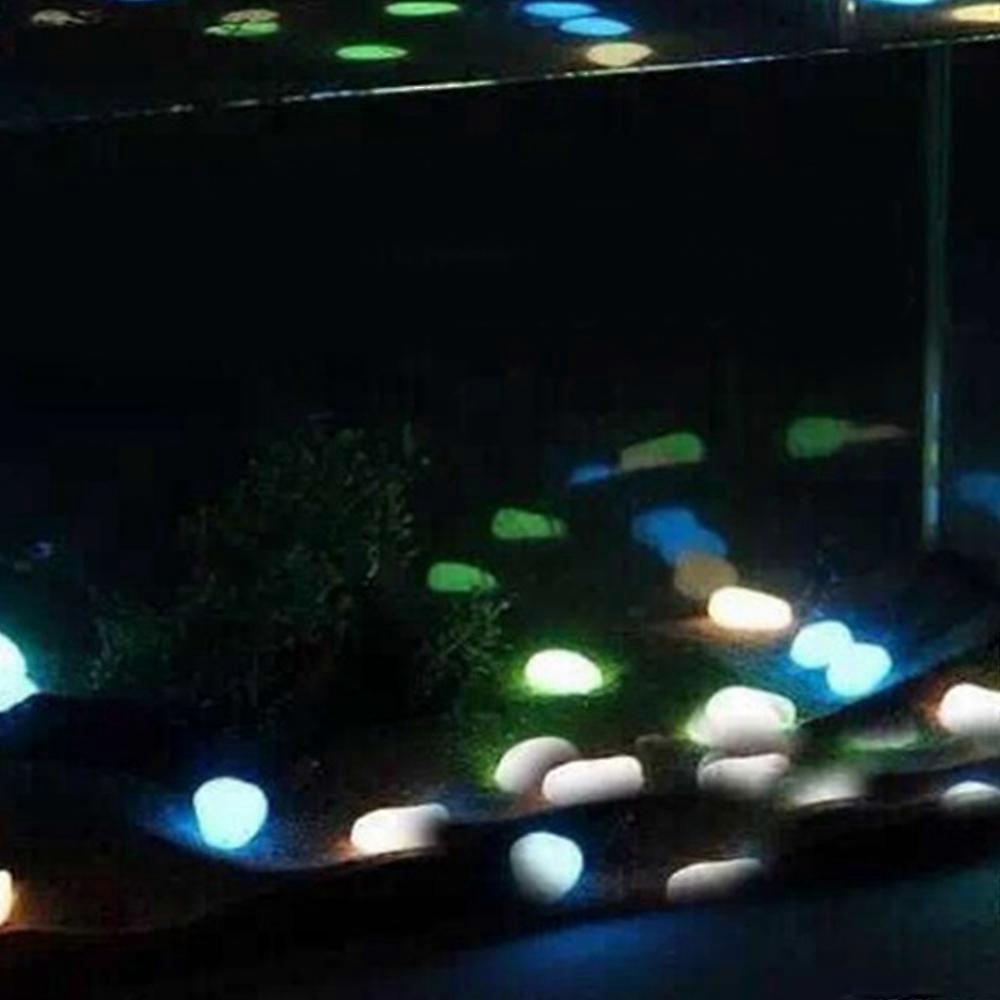 Colorful Glow in The Dark Rocks Luminous Pebbles Glow Stones for Garden Pond Path Lawn Yard
